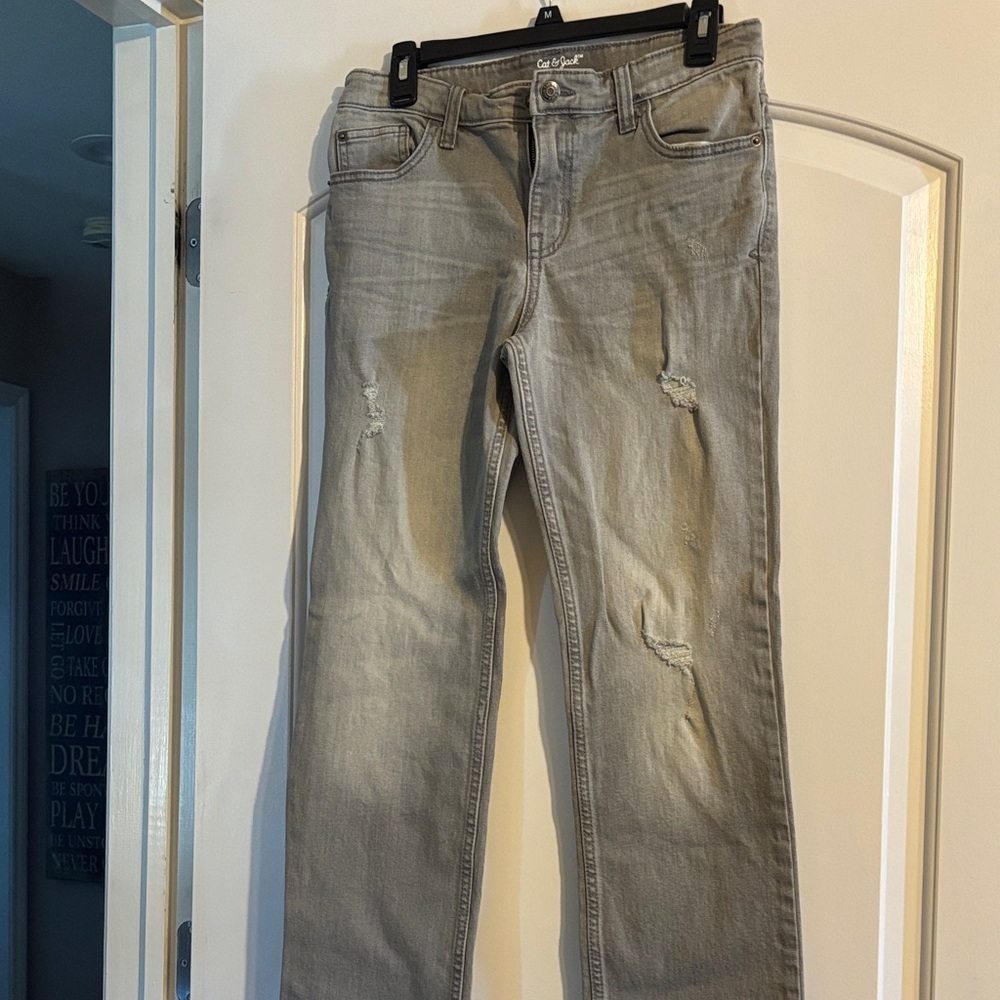 Cat & Jack Gray Straight Jeans